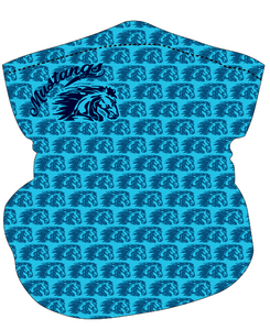 Sublimated Electric Blue and Navy Neck Gaiter - Adult