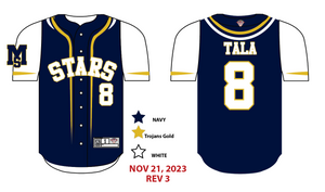 Navy Game Jersey with Sewn Lettering - Adult