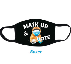 Mask Up and Vote Dog Cloth Face Mask